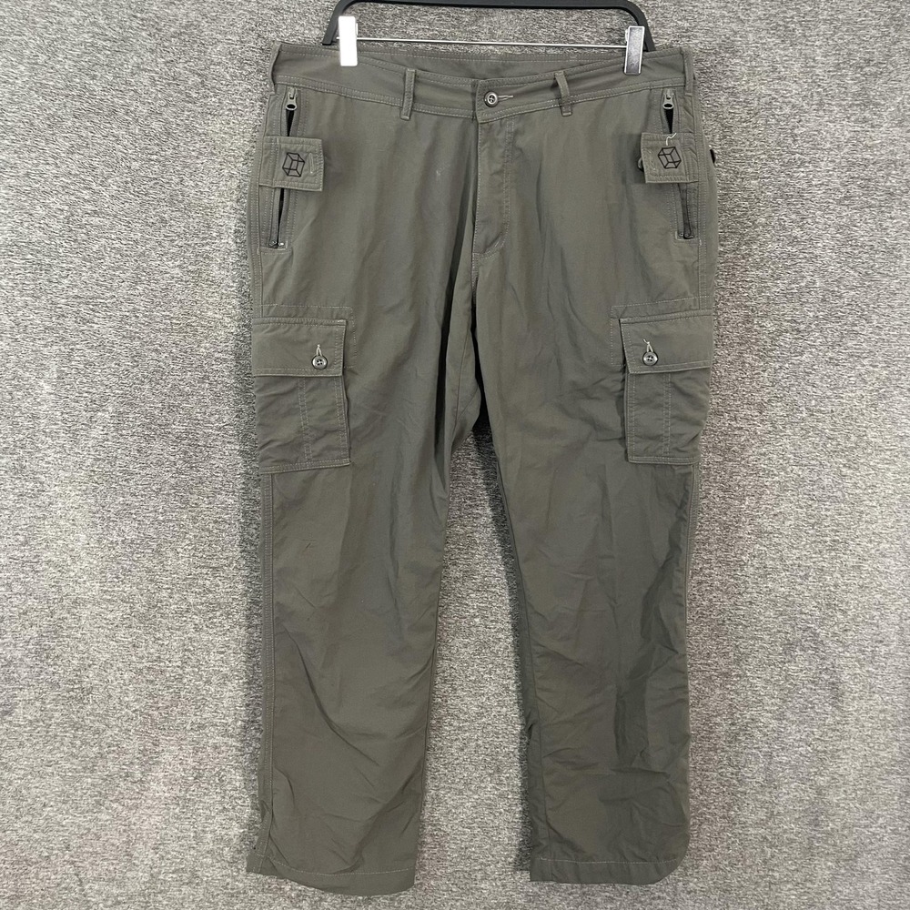 Clothing Arts P^cubed Pants Mens‎ 36x30 Gray Nylon Cargo Travel Pickpocket Proof